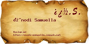 Ónodi Samuella névjegykártya